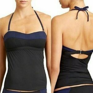 ATHLETA Textural Bandeau Tankini Top Size XL